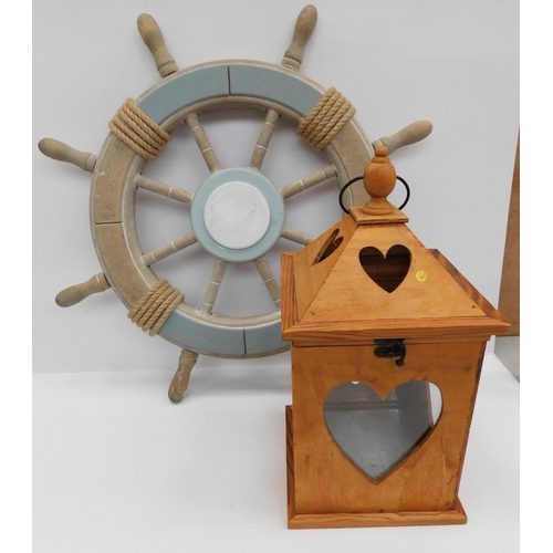 50 - Model - ships wheel & lantern