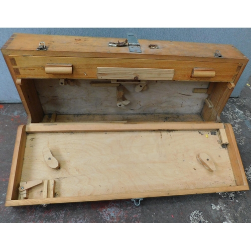 505 - Joiners wooden toolbox (32