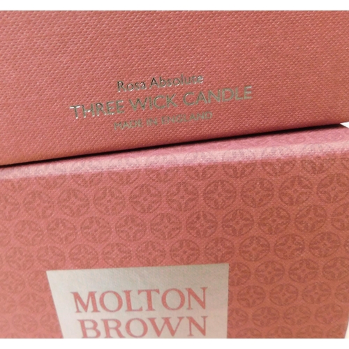 745 - Molton Brown three wick candle - Rosa Absolute