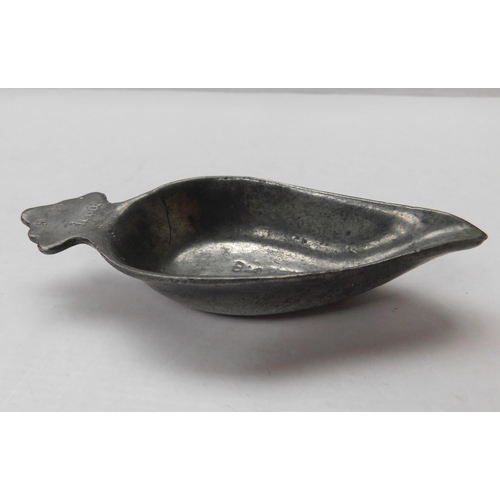 115 - Antique/Georgian pewter - 1800 dated/Foundling hospital feeding cup