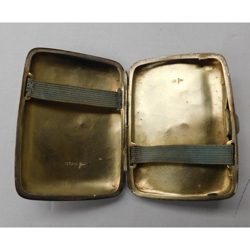 145 - Walker & Hall - Sterling silver hallmarked WWI era - The Buffs/Royal East Kent Reg. - cigarette case