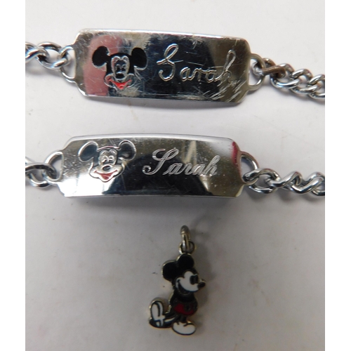 150 - Disney/bracelets & pendant - Snoopy wristwatch & 9ct gold pendant