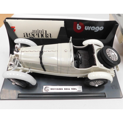 16 - Burago/die cast - 1931 model Mercedes Benz SSK - boxed