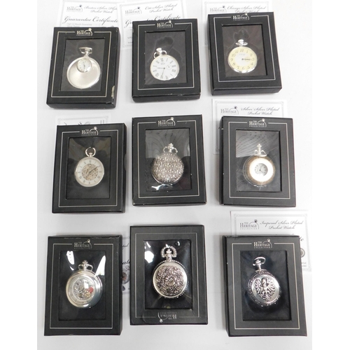 169 - Nine - Heritage/pocket watches - boxed W/O