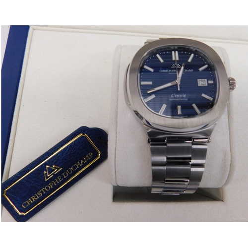 227 - Christophe Duchamp - L'envie Sapphire Crystal wristwatch - as new & boxed