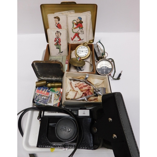 259 - Mixed items including - Timex/pocket watch & trench art lighter