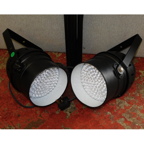 529 - Two Pecan LED lights W/O with metal stand