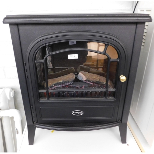 542 - Dimplex electric stove style heater W/O