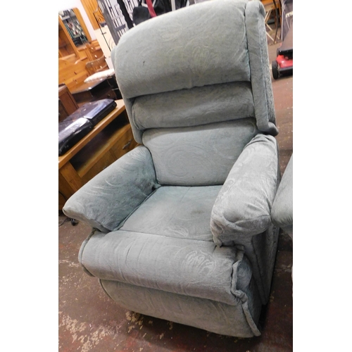 589 - Sherborne electric reclining armchair + two seater settee