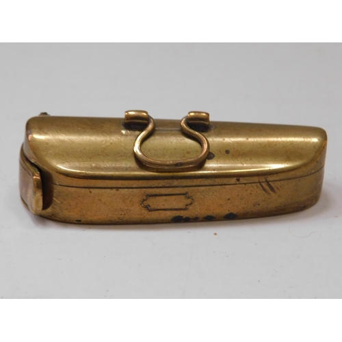 116 - Edwardian - brass/coffin vesta case