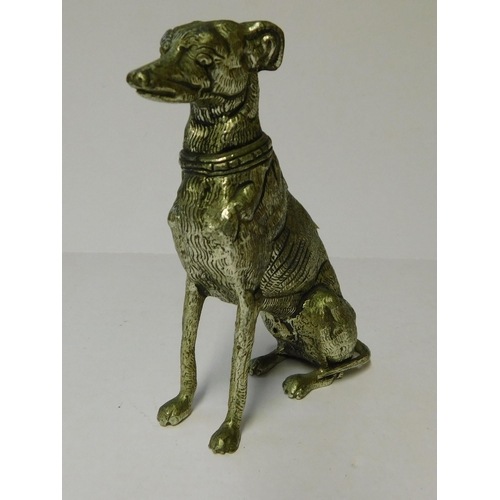 117 - White metal - Greyhound figure/approx. 6