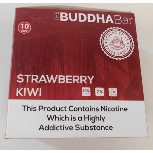 534 - New 10 pack The Buddha Bar vapes - Strawberry Kiwi - BB 15/7/23