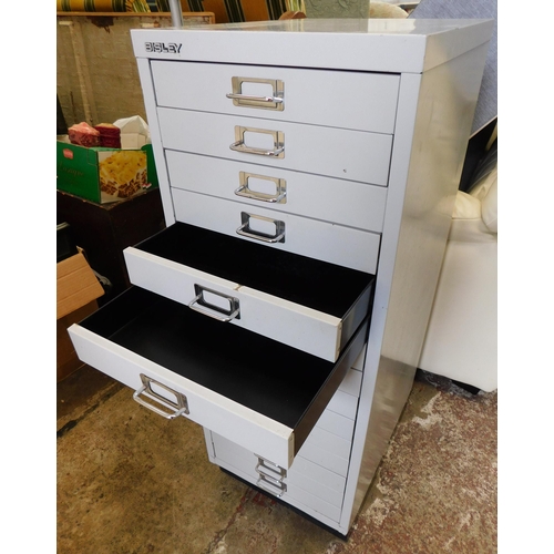 545 - Bisley 15 drawer filing cabinet approx. 13 3/4