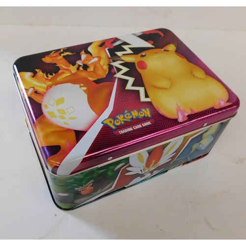 640 - Pokémon cards in collectors tin and two trading card tins