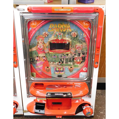 752A - Pair of Japanese Pachinko wall mountable machines - (with one power supply) - requires ball bearings