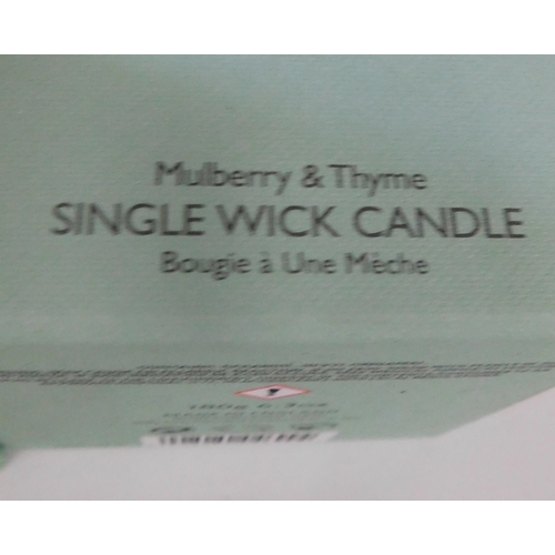 766 - New and boxed Molton Brown single wick candle - Mulberry and Thyme