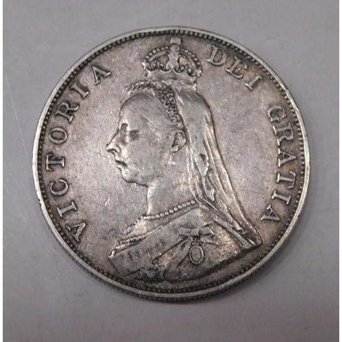 96 - Antique 1889 dated - Victorian/Double Florin coin