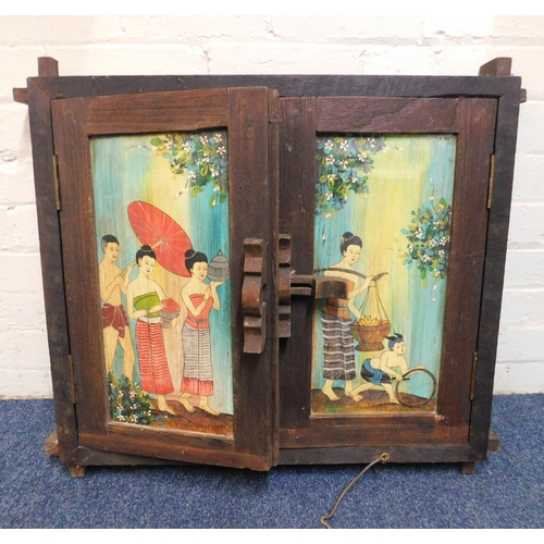 1 - Vintage/Oriental style - mirrored/cabinet approx. 28