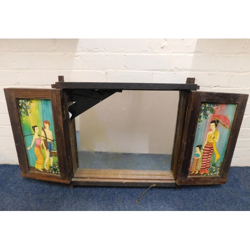 1 - Vintage/Oriental style - mirrored/cabinet approx. 28