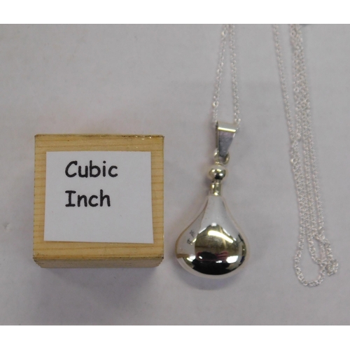 152 - Silver - scent bottle & chain