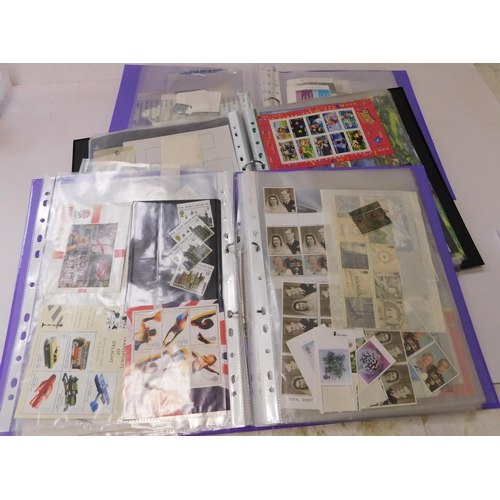 157 - Three/stamp binders including - sheets/blocks & presentation packs