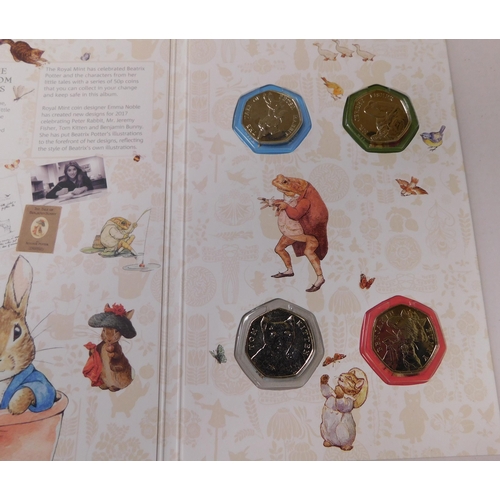 220 - Royal Mint - Beatrix Potter/Fifty Pence coins - including Paddington Bear