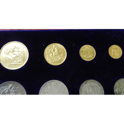 221 - Queen Victoria's Jubilee - 1887 dated/eleven coin set - including four/gold & seven/silver coins - c... 