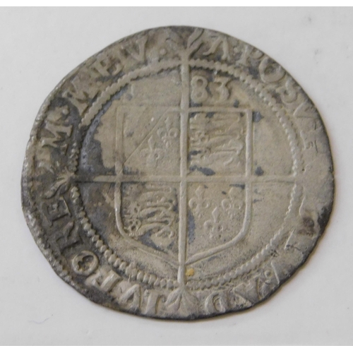 222 - Elizabeth I - 1583 dated/Sixpence