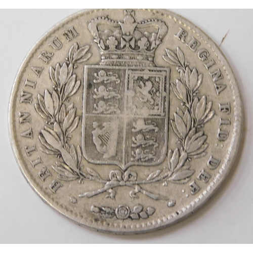 225 - Antique Victorian - 1844 dated/silver Crown coin