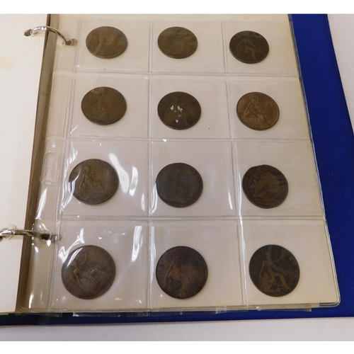 242A - GB coin album containing - antique & vintage/silver & copper coins - including 1935 George & The Dra... 