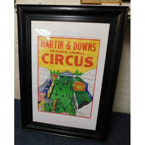 25 - Large - Mid Century Vintage/1960s - Martin & Downs trained animal Circus - advertisement poster & wo... 