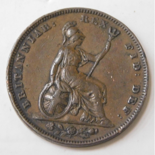 258 - George IV - 1830 dated/Farthing coin