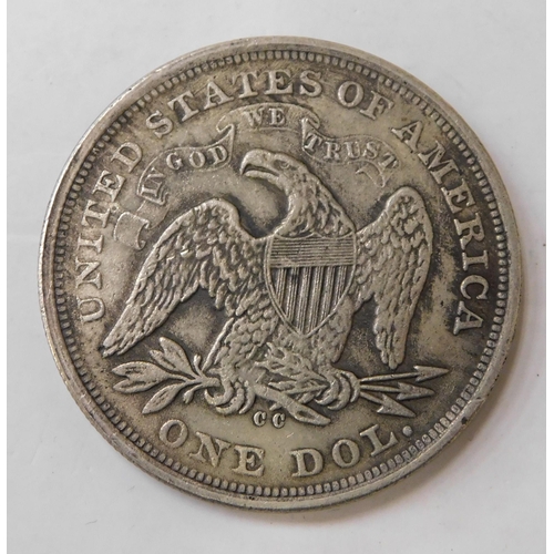 266 - Antique - American/silver Dollar dated - 1871 (26.25g)