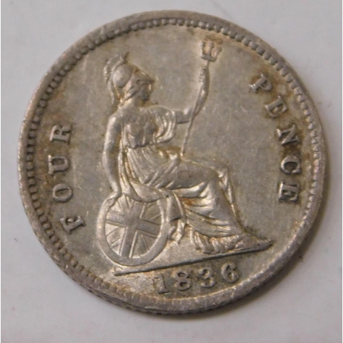 293 - William IV - 1836 dated/4d coin