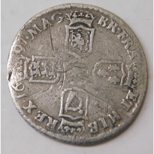 295 - William III - 1697 dated/Sixpence