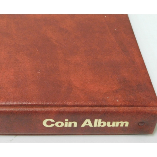 321 - GB coin album - containing approximately 250 - antique silver & copper coins/medals & tokens - inclu... 