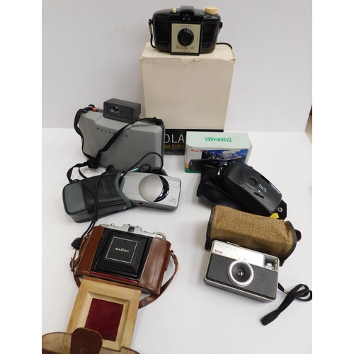 53 - Mixed cameras including - Kodak/Brownie/Canon/ Polaroid & Zeiss Ikon