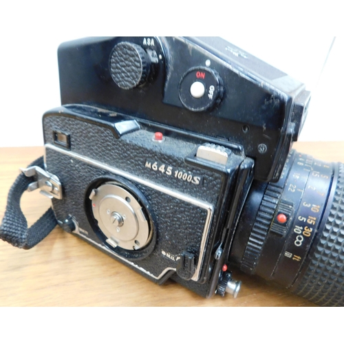 759 - Mamiya 645 camera - medium format camera 55mm and 2.8 lens - unchecked