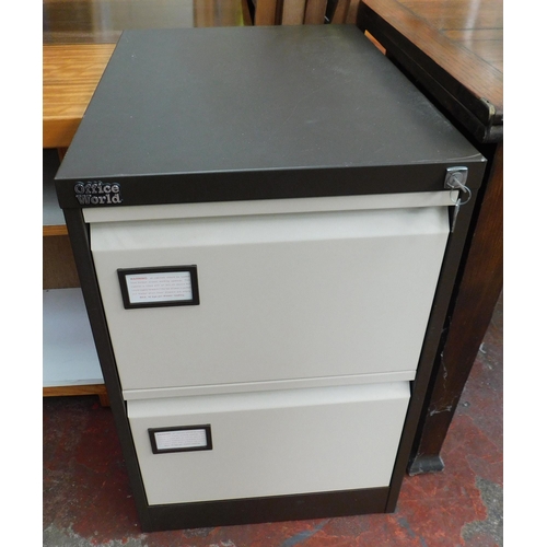 827 - Metal two door filing cabinet