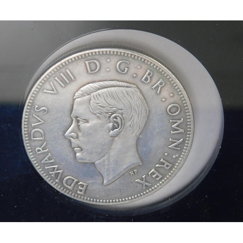 106 - 1937 dated/Edward VIII - silver Crown coin