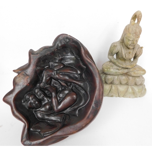 15 - Kama Sutra/Chinese Buddha - & Indian/stone Yogi -  figures