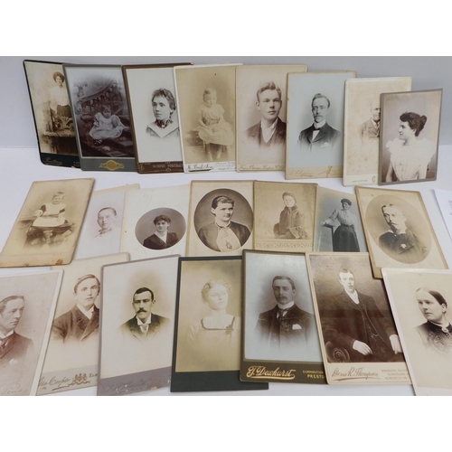 19 - Twenty two - antique Victorian/studio portrait photographs