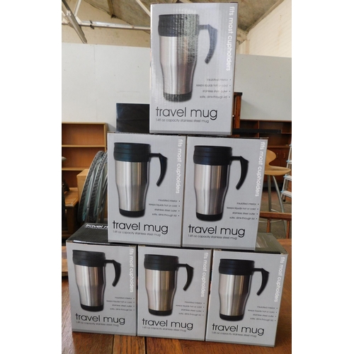 522 - Six new and boxed travel mugs - 14FL oz capacity