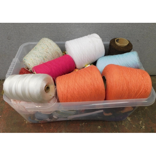 529 - Box of yarns etc.