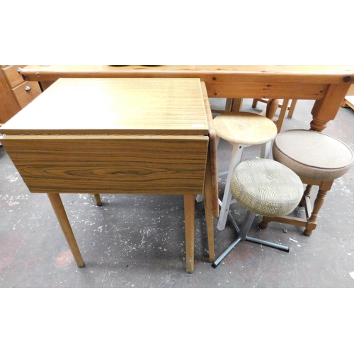 544A - Formica table, folding table and three buffets