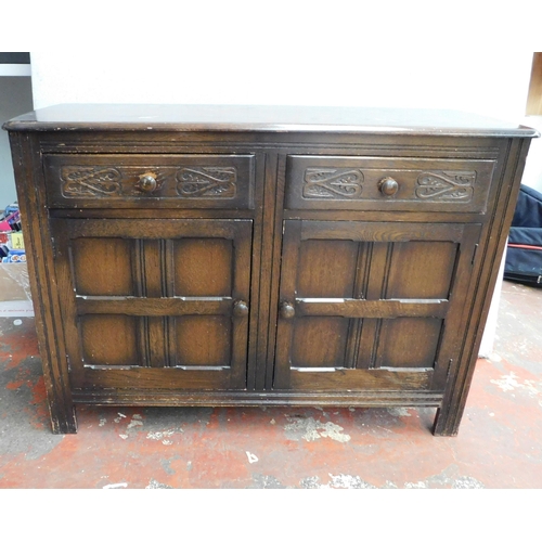 548A - Oak two door sideboard