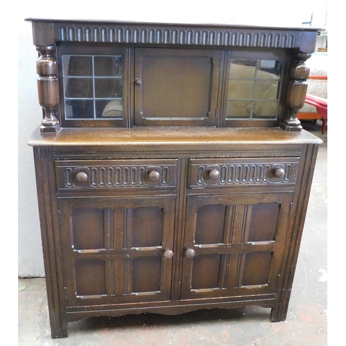 556 - Vintage oak court cupboard