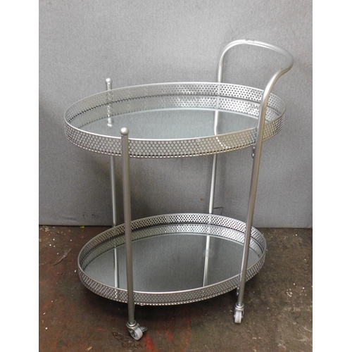 564A - Mirrored tea trolley