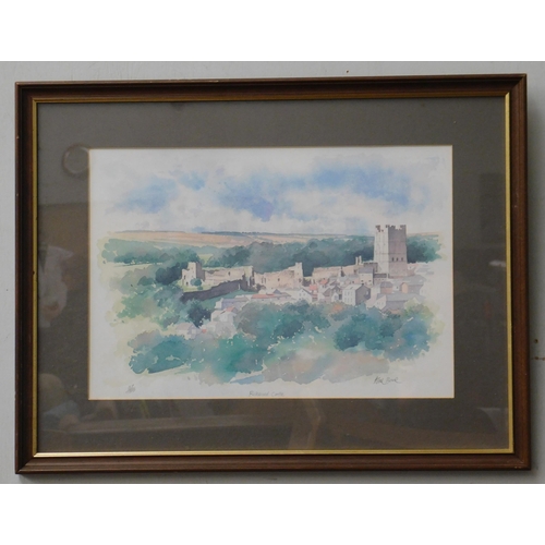 595A - Two limited edition framed prints by Alan Rowe - Windsor Castle and Richmond