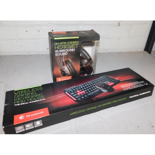 601 - Wireless gaming keyboard, mouse and headset